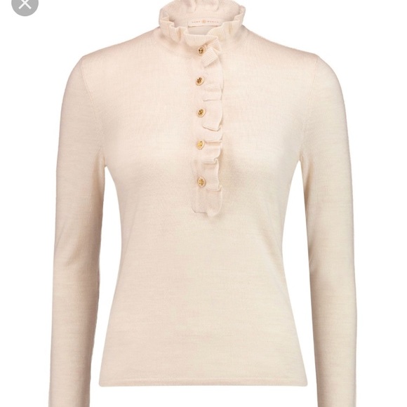 Tory Burch Deneuve Ruffle Sweater 